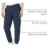 Amazon Essentials Men’s Straight-Fit Chino Jogger Pants with Elastic Waist and Pockets(Navy)