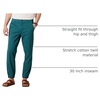 Amazon Essentials Men’s Straight-Fit Chino Jogger Pants with Elastic Waist and Pockets(Washed Teal Green)