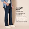 Amazon Essentials Mens Straight-Fit Stretch Jean(Washed Grey)