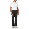 Amazon Essentials Men’s Straight-Fit Wrinkle-Resistant Flat-Front Chino Pant(True Black)