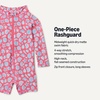 Amazon Essentials Unisex Babies’ Long-Sleeve One-Piece Rashguard(Hot Pink Shells)