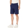 Amazon Essentials Men’s 10″ (25cm) Lightweight Cotton Blend Stretch Cargo Shorts(Navy)