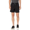 Amazon Essentials Men’s 6″ Inseam Regular Fit Drawstring Shorts with Elastic Waist and Pockets(Black)