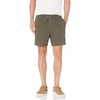 Amazon Essentials Men’s 6″ Inseam Regular Fit Drawstring Shorts with Elastic Waist and Pockets(Dark Olive)
