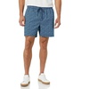 Amazon Essentials Men’s 6″ Inseam Regular Fit Drawstring Shorts with Elastic Waist and Pockets(Indigo Navy Palm Trees)