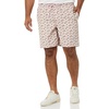 Amazon Essentials Men’s 8″ Inseam Relaxed-Fit Cotton Drawstring Pull-On Walk Shorts, Summer-Weight(Dusty Pink Palm Leaf Print)
