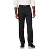 Amazon Essentials Men’s Classic-Fit Expandable-Waist Flat-Front Dress Pants(Black)