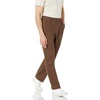 Amazon Essentials Men’s Classic-Fit Wrinkle-Resistant Pleated Chino Pant (Available in Big & Tall)(Brown)