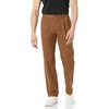Amazon Essentials Men’s Classic-Fit Wrinkle-Resistant Pleated Chino Pant (Available in Big & Tall)(Dark Khaki Brown)