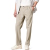 Amazon Essentials Men’s Classic-Fit Wrinkle-Resistant Pleated Chino Pant (Available in Big & Tall)(Khaki Beige)