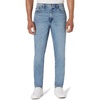 Amazon Essentials Men’s Slim-Fit Jeans with Tapered Leg, 5-Pocket Styling, Zip Fly(Tinted Light Wash)
