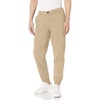 Amazon Essentials Men’s Straight-Fit Chino Jogger Pants with Elastic Waist and Pockets(Khaki Brown)