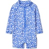 Amazon Essentials Unisex Babies’ Long-Sleeve One-Piece Rashguard(Blue Ditsy Floral)