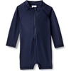 Amazon Essentials Unisex Babies’ Long-Sleeve One-Piece Rashguard(Navy)