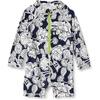 Amazon Essentials Unisex Babies’ Long-Sleeve One-Piece Rashguard(Navy Folk Floral)