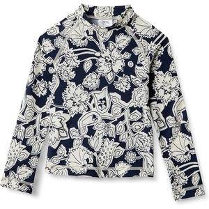Amazon Essentials Boys and Toddlers’ Long Sleeve UPF 50 Rashguard T-Shirt(Navy Folk Floral)