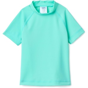 Amazon Essentials Boys and Toddlers’ Short Sleeve Rashguard Swim T-Shirt, Quick-Dry, Slim Fit(Bright Mint Green)