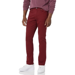 Amazon Essentials Men’s 5-Pocket Stretch Twill Casual Pants(Burgundy)