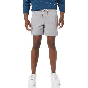 Amazon Essentials Men’s 6″ Inseam Regular Fit Drawstring Shorts with Elastic Waist and Pockets(Light Grey)