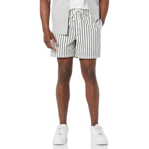Amazon Essentials Men’s 6″ Inseam Regular Fit Drawstring Shorts with Elastic Waist and Pockets(Multicolor  Stripe)