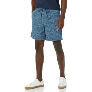 Amazon Essentials Men’s 8″ Inseam Relaxed-Fit Cotton Drawstring Pull-On Walk Shorts, Summer-Weight(Navy/Indigo  Palm)