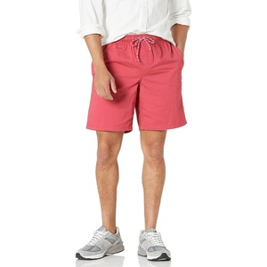 Amazon Essentials Men’s 8″ Inseam Relaxed-Fit Cotton Drawstring Pull-On Walk Shorts, Summer-Weight(Washed Red)
