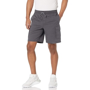 Amazon Essentials Men’s 9″ Elastic Waist Cargo Shorts(Dark Grey)