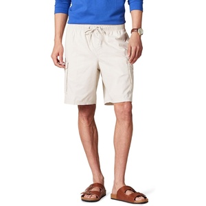 Amazon Essentials Men’s 9″ Elastic Waist Cargo Shorts(Stone)