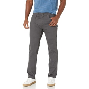 Amazon Essentials Men’s Athletic Fit Chinos, Work Pants, 5-Pocket, Cotton Stretch(Grey)