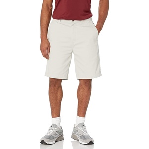 Amazon Essentials Men’s Classic-Fit 9″ Cotton Twill Chino Shorts with Button-Through Pockets(Silver)