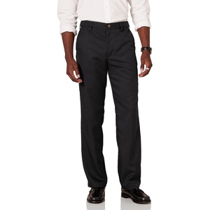 Amazon Essentials Men’s Classic-Fit Expandable-Waist Flat-Front Dress Pants(Black)