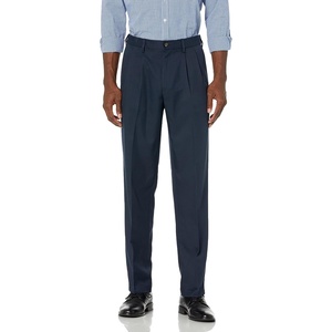 Amazon Essentials Men’s Classic-Fit Pleated Dress Pants (Available in Big & Tall)(Navy)