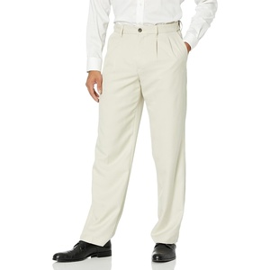 Amazon Essentials Men’s Classic-Fit Pleated Dress Pants (Available in Big & Tall)(Stone)