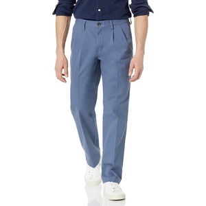 Amazon Essentials Men’s Classic-Fit Wrinkle-Resistant Pleated Chino Pant (Available in Big & Tall)(Indigo)