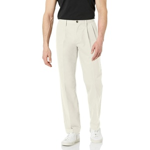 Amazon Essentials Men’s Classic-Fit Wrinkle-Resistant Pleated Chino Pant (Available in Big & Tall)(Stone)
