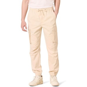 Amazon Essentials Men’s Drawstring-Waist Regular-Fit Cargo Jogger(Light Beige)