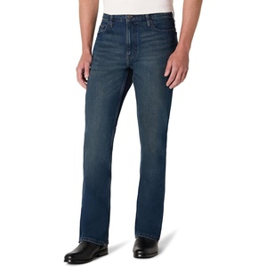 Amazon Essentials Men’s Heavyweight Denim Straight-Fit Bootcut Jeans with 5 Pocket Styling, Zip Fly, Stretch(Tinted Dark Wash)
