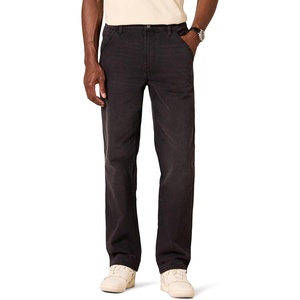 Amazon Essentials Men’s Relaxed-Fit Workwear Carpenter Jean with Comfort Stretch(Washed Black)