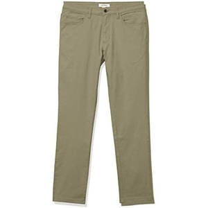 Amazon Essentials Men’s Skinny-Fit 5-Pocket Stretch Twill Chino Pants(Fatigue)