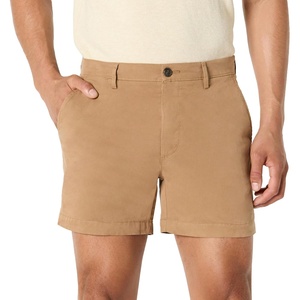 Amazon Essentials Men’s Slim-Fit 5″ Lightweight Comfort Stretch Oxford Cotton Shorts(Dark Khaki Brown)