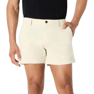 Amazon Essentials Men’s Slim-Fit 5″ Lightweight Comfort Stretch Oxford Cotton Shorts(Off-white)