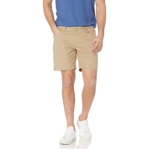 Amazon Essentials Men’s Slim-Fit 7″ Inseam Stretch 5-Pocket Shorts with Tapered Leg(Khaki)