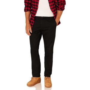 Amazon Essentials Men’s Slim-Fit Wrinkle-Resistant Flat-Front Chino Pant(Black)