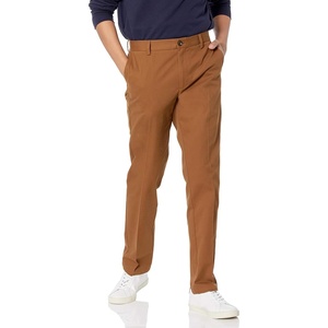 Amazon Essentials Men’s Slim-Fit Wrinkle-Resistant Flat-Front Chino Pant(Dark Khaki Brown)