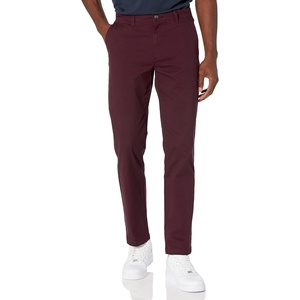 Amazon Essentials Men’s Straight-Fit Casual Stretch Chino Pant(Burgundy)