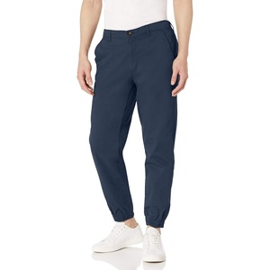Amazon Essentials Men’s Straight-Fit Chino Jogger Pants with Elastic Waist and Pockets(Navy)