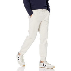 Amazon Essentials Men’s Straight-Fit Chino Jogger Pants with Elastic Waist and Pockets(Stone)