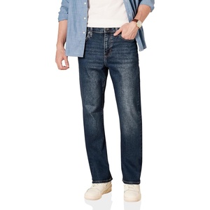Amazon Essentials Mens Straight-Fit Stretch Jean(Dark Wash)