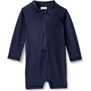 Amazon Essentials Unisex Babies’ Long-Sleeve One-Piece Rashguard(Navy)