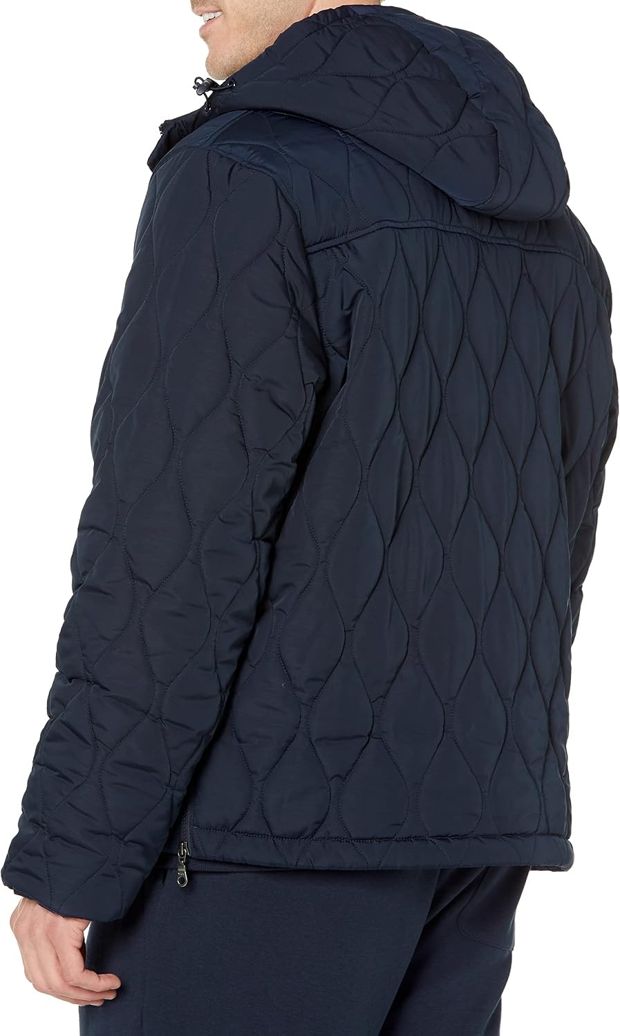 image:imageAmazon Essentials Mens Anorak Hooded QuarterZip Puffer CoatNavy